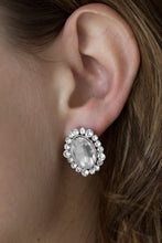Load image into Gallery viewer, Hold Court - White Post Earrings - Paparazzi Jewelry
