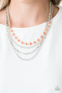 Extravagant Elegance - Orange Necklace - Paparazzi Jewelry