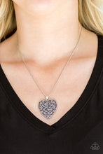 Load image into Gallery viewer, Look Into Your Heart - Silver Necklace - Paprazzi Jewelry

