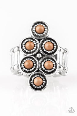 paparazzi-accessories-river-rock-rhythm-brown-ring