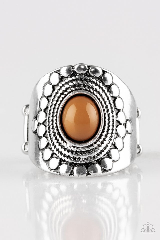 paparazzi-accessories-zen-to-one-brown-ring