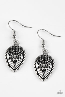 paparazzi-accessories-distance-pasture-black-earrings