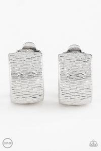 paparazzi-accessories-cirque-du-couture-silver-clip-on