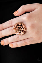 Load image into Gallery viewer, FLOWERBED and Breakfast - Copper Ring - Paparazzi Jewelry
