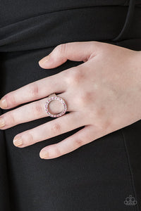 One-GLAM Band - Pink Ring - Paparazzi Jewelry