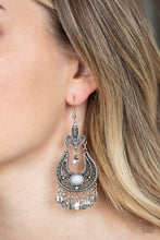 Load image into Gallery viewer, Fiesta Flair - Silver Earrings - Paparazzi Jewelry
