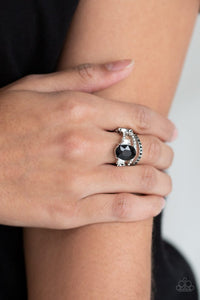 Spectacular Sparkle - Black Ring - Paparazzi Jewelry
