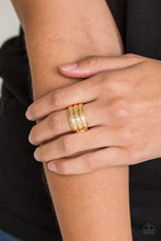 Load image into Gallery viewer, Rough Around The Edges - Gold Ring - Paparazzi Jewelry
