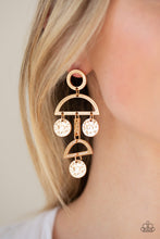 Load image into Gallery viewer, Incan Eclipse - Gold Post Earrings - Paparazzi Jewelry
