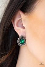 Load image into Gallery viewer, Debutante Debut - Green Post Earrings - Paprazzi Jewelry
