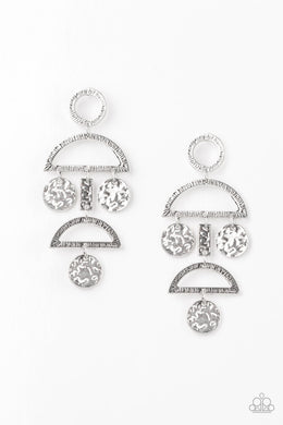 paparazzi-accessories-incan-eclipse-silver-post earrings