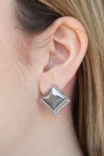 Load image into Gallery viewer, Stellar Square - Silver Post Earrings - Paparazzi Jewelry
