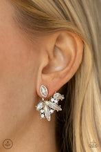 Load image into Gallery viewer, Deco Dynamite - White Post Earrings - Paprazzi Jewelry
