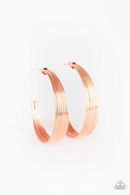 paparazzi-accessories-live-wire-copper-earrings
