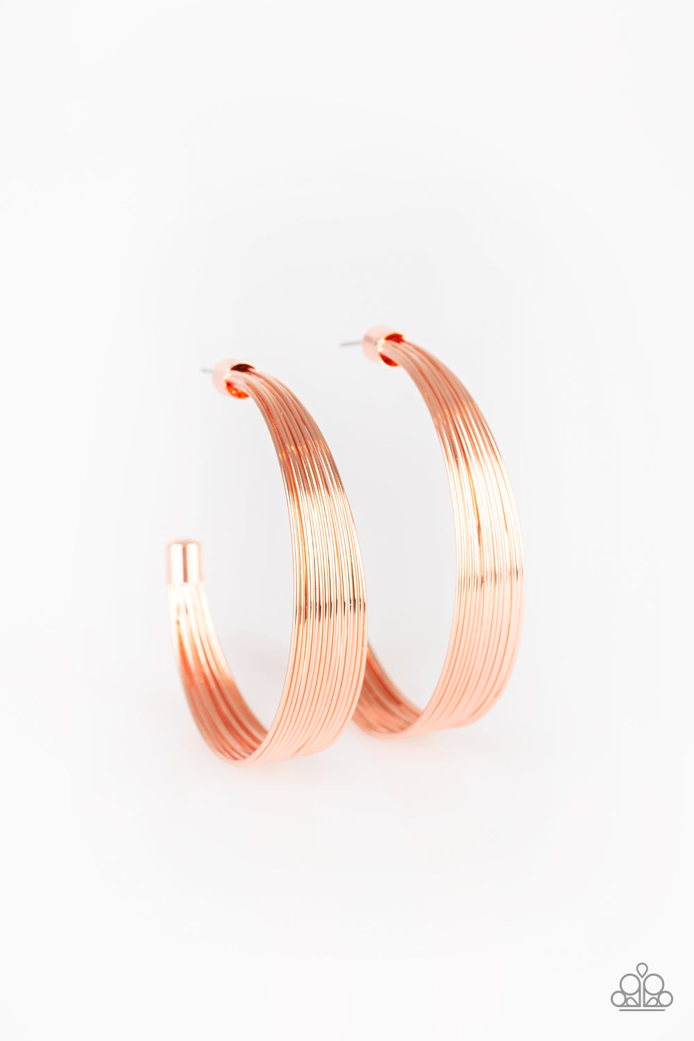 paparazzi-accessories-live-wire-copper-earrings
