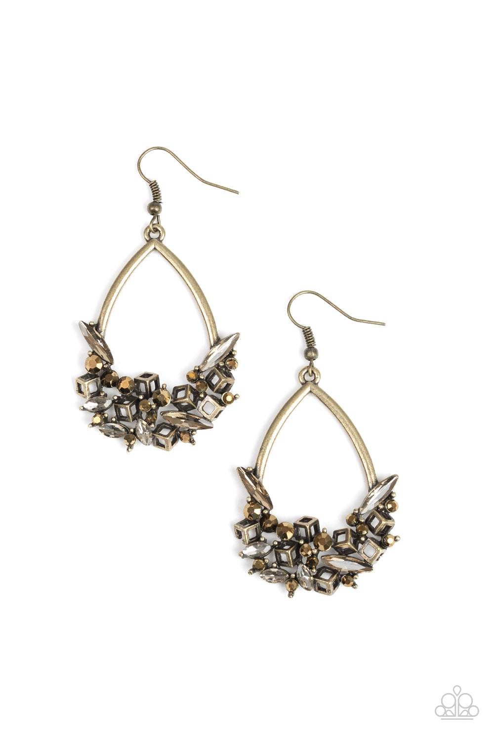paparazzi-accessories-crash-landing-brass-earrings