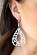 Load image into Gallery viewer, Drop Anchor - White Earrings - Paparazzi Jewelry
