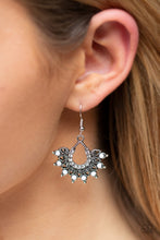 Load image into Gallery viewer, Gypsy Glitz - White Earrings - Paprazzi Jewelry
