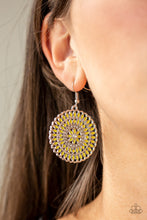 Load image into Gallery viewer, PINWHEEL and Deal - Yellow Earrings - Paparazzi Jewelry
