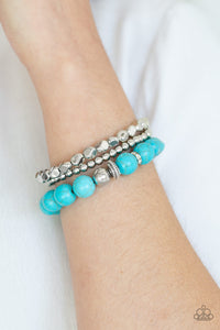 Rural Restoration - Blue Bracelet - Paparazzi Jewelry