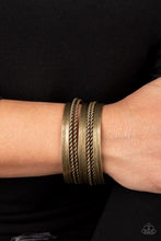 Load image into Gallery viewer, Perfectly Patterned - Brass Bracelet - Paprazzi Jewelry
