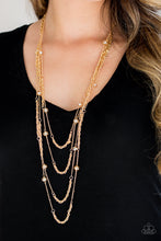 Load image into Gallery viewer, Open For Opulence - Gold Necklace - Paparazzi Jewelry
