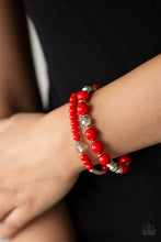 Load image into Gallery viewer, Colorful Collisions - Red Bracelet - Paprazzi Jewelry
