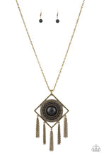 Load image into Gallery viewer, paparazzi-accessories-sandstone-solstice-brass-necklace
