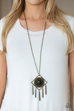 Load image into Gallery viewer, Sandstone Solstice - Brass Necklace - Paparazzi Jewelry
