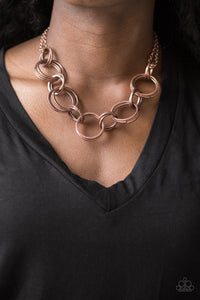 Jump Into The Ring - Copper Necklace - Paparazzi Jewelry