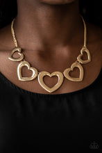Load image into Gallery viewer, Hearty Hearts - Gold Necklace - Paprazzi Jewelry
