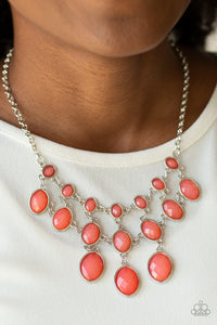 Mermaid Marmalade - Orange Necklace - Paparazzi Jewelry