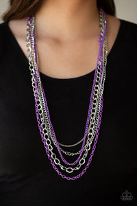 Industrial Vibrance - Purple Necklace - Paparazzi Jewelry
