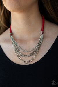 Free Roamer - Red Necklace - Paparazzi Jewelry