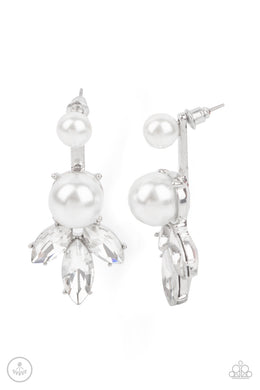 paparazzi-accessories-extra-elite-white-post earrings