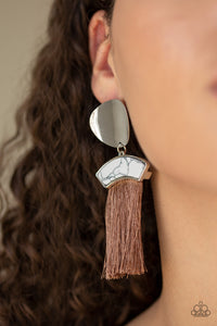 Insta Inca - Brown Post Earrings - Paparazzi Jewelry