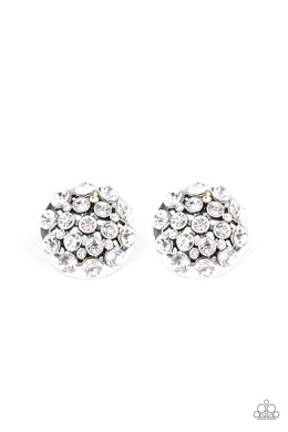 paparazzi-accessories-hollywood-drama-white-post earrings
