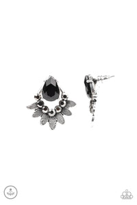 paparazzi-accessories-crystal-canopy-black-post earrings