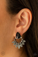 Load image into Gallery viewer, Crystal Canopy - Black Post Earrings - Paprazzi Jewelry
