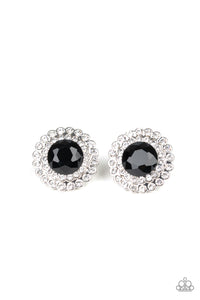 paparazzi-accessories-my-second-castle-black-post earrings