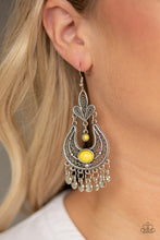 Load image into Gallery viewer, Fiesta Flair - Yellow Earrings - Paparazzi Jewelry
