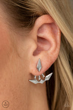 Load image into Gallery viewer, Metal Origami - Silver Post Earrings - Paparazzi Jewelry
