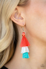 Load image into Gallery viewer, Hold On To Your Tassel! - Orange Earrings - Paparazzi Jewelry
