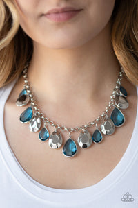CLIQUE-bait - Blue Necklace - Paparazzi Jewelry
