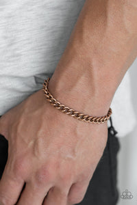 Goal! - Copper Mens Bracelet - Paparazzi Jewelry