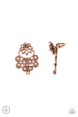 paparazzi-accessories-garden-spindrift-copper-post earrings