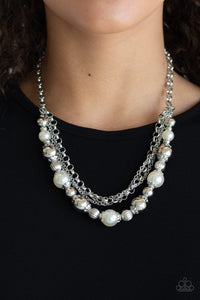 5th Avenue Romance - White Necklace - Paparazzi Jewelry