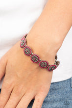 Load image into Gallery viewer, Bohemian Flowerbed - Pink Bracelet - Paprazzi Jewelry
