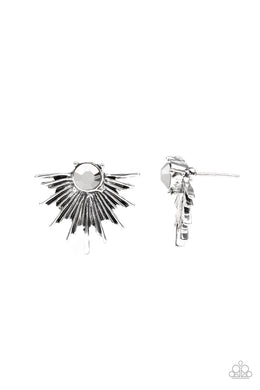 paparazzi-accessories-starry-light-silver-post earrings