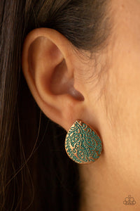 Seasonal Bliss - Copper Post Earrings - Paparazzi Jewelry